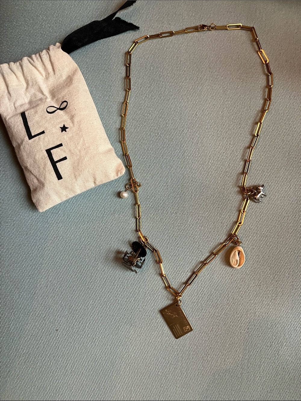 Lingua Franca charm necklace - RARE